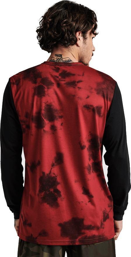 Mathis Tie Dye LS Knit - Mens - midnight red 1