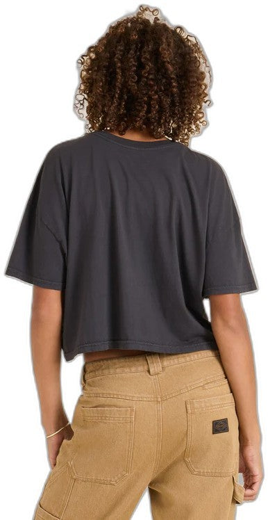 Moto Skele Boxy Crop - faded black 1