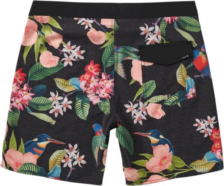 Passage Manu Floral Boardshorts, 17" Inseam - Mens - Black 2