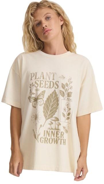 Plant Seeds Oversized Tee SS - Womens - bone 1