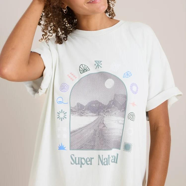 Super Natural Oversized SS Tee - Womens - mist 1
