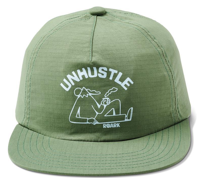 Unhustle 5 Panel Hat - jungle green 1