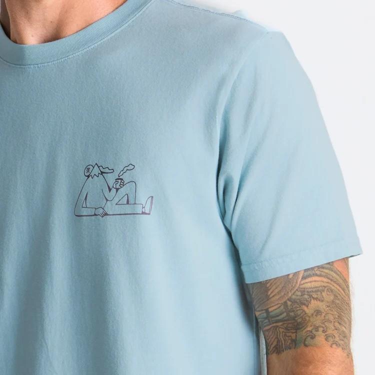 Unhustle SS Tee - Mens - dusty blue 1