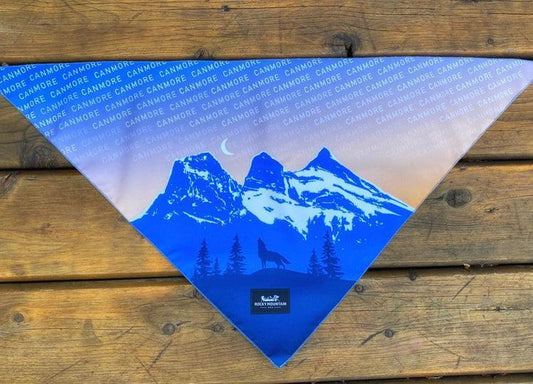 Canmore Three Sisters Bandana - blue / pink 1