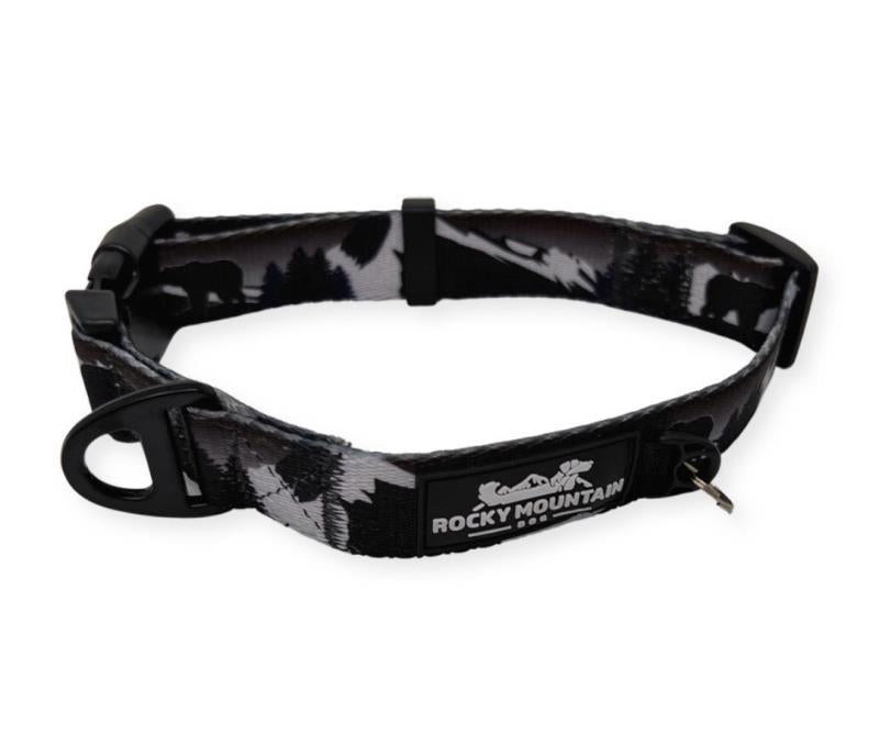 Grizzly Bear Alpine Dog Collar - Black / White 1