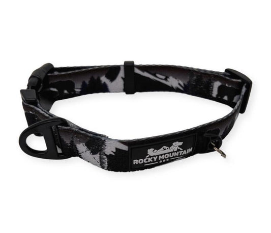 Grizzly Bear Alpine Dog Collar - Black / White 1