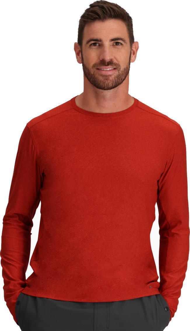 Amp Lite Crew LS - Mens - Brick Red Heather 3