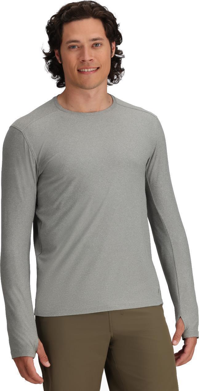 Amp Lite Crew LS - Mens - Light Pewter Heather 2