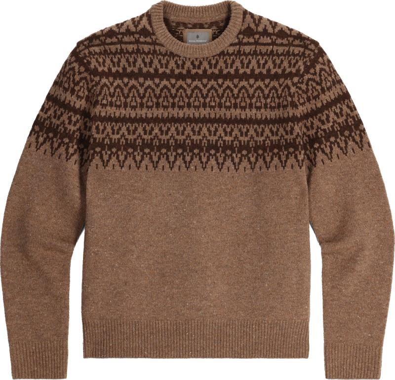 Arch Rock Crew LS - Mens - saddle heather lassen print 1