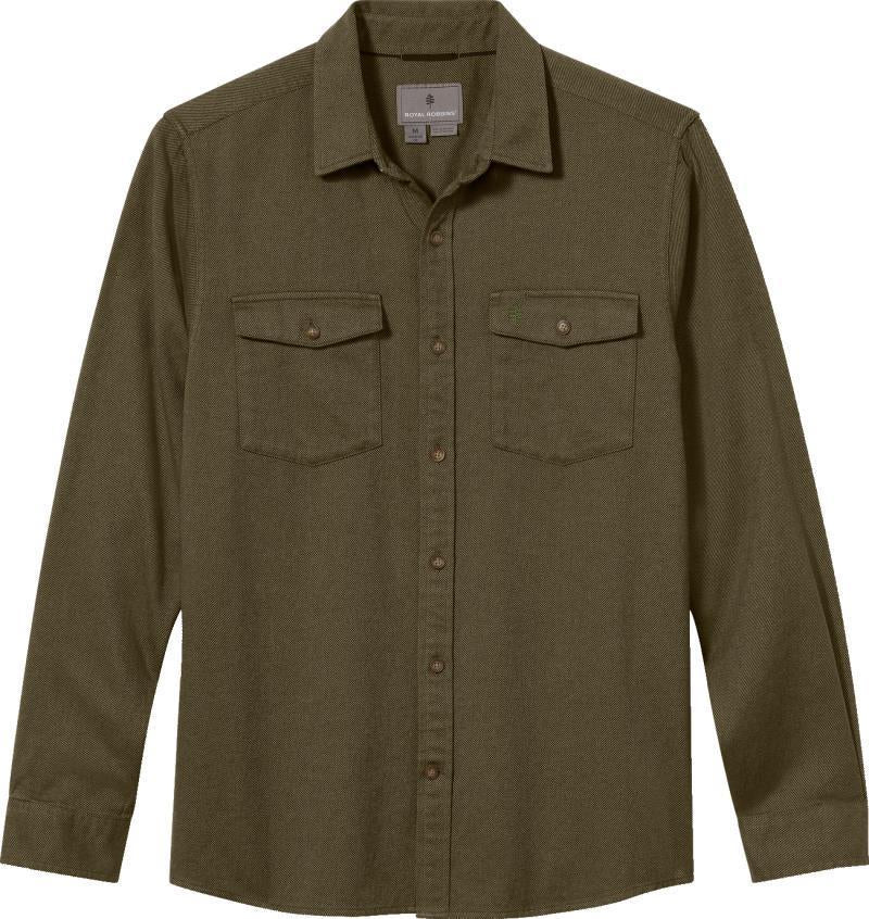 Bristol Organic Cotton Twill LS - Mens - dark olive 1