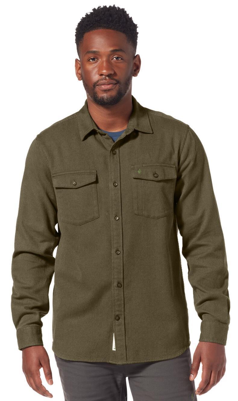 Bristol Organic Cotton Twill LS - Mens - dark olive 1