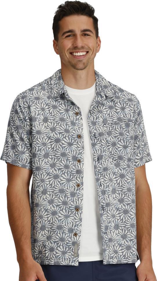 Camino Pucker SS - Mens - deep blue caledonia print 1