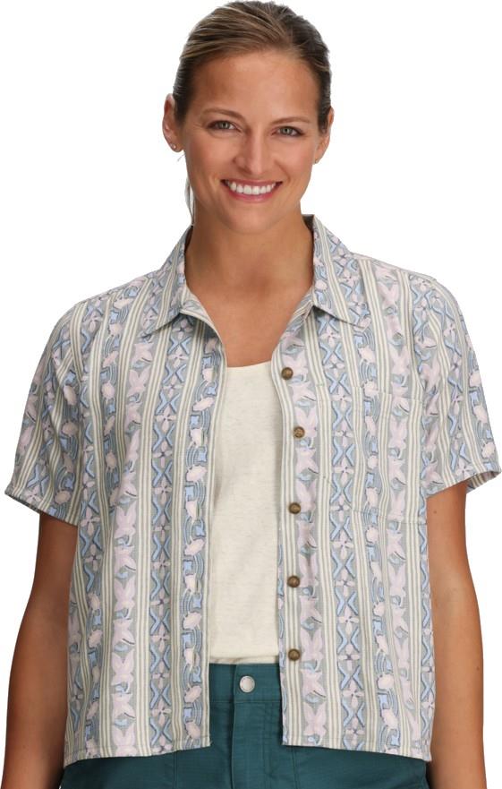 Camino Pucker SS - Womens - sage leaf botanist print 1