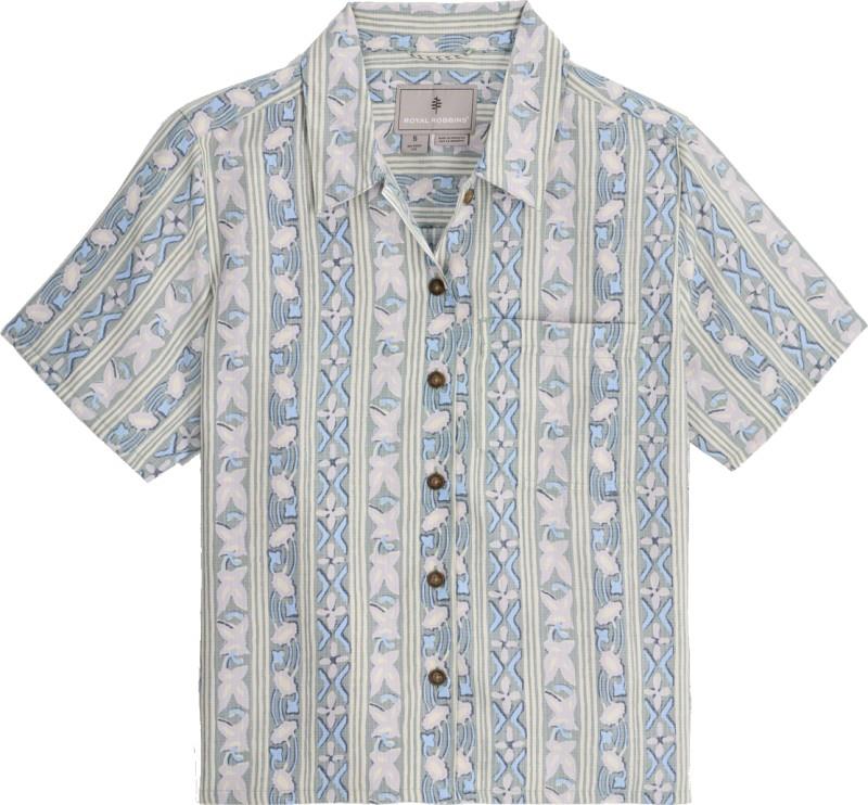 Camino Pucker SS - Womens - sage leaf botanist print 1