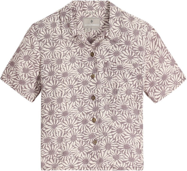 Camino Pucker SS - Womens - wild rhubarb caledonia print 1