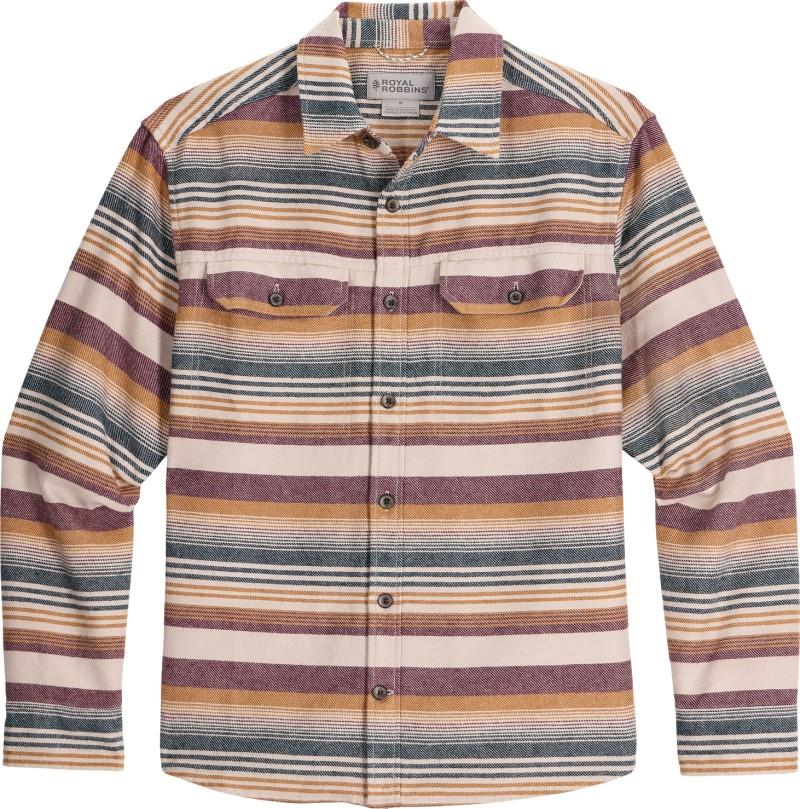 Clouds Rest Hemp LS - Mens - pebble alder stripe 1