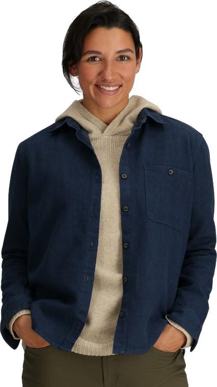 Clouds Rest Hemp LS - Womens - deep blue heather 1