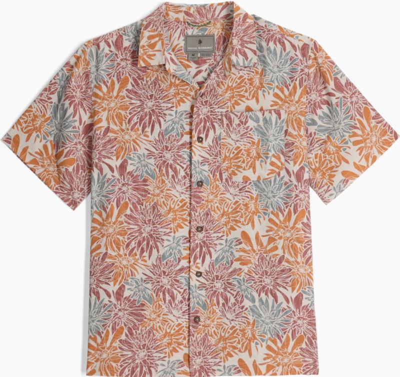 Comino Leaf SS - Mens - Baked Clay Bonsall Print 1