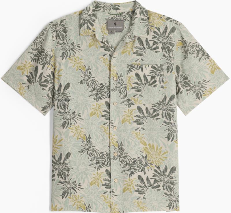 Comino Leaf SS - Mens - Sandstone Bonsall Print 1
