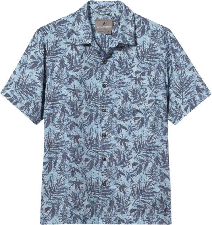Comino Leaf SS - Mens - Sky Blue Roble Print 1