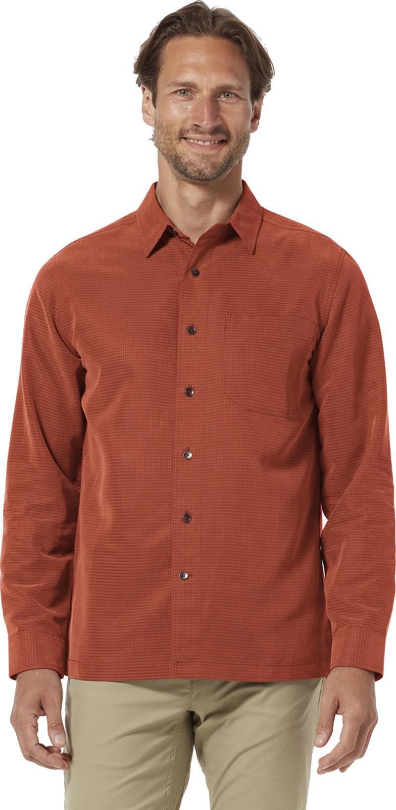 Desert Pucker Dry LS - Mens - redwood 1