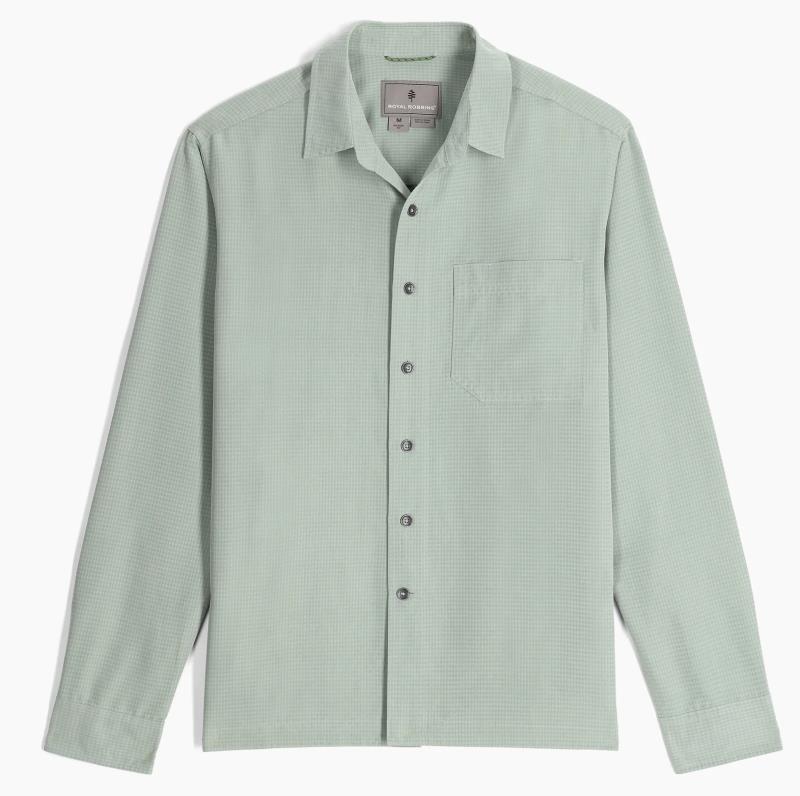 Desert Pucker Dry LS - Mens - sage leaf 1