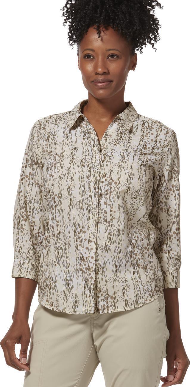 Expedition II Print 3/4 Sleeve - Womens - creme simmer print 1