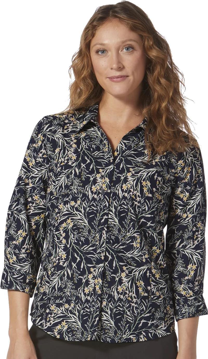 Expedition II Print 3/4 Sleeve - Womens - navy miramar print 1