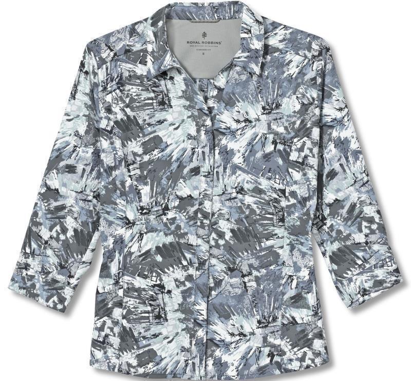 Expedition II Print 3/4 Sleeve - Womens - slate maras print 1