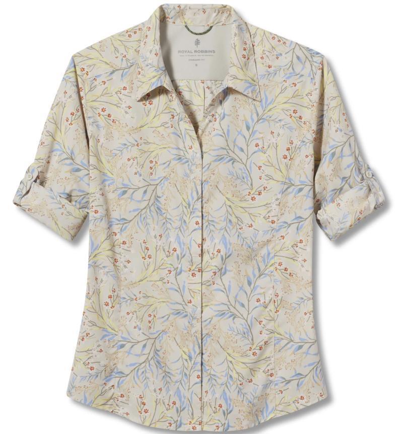 Expedition II Print 3/4 Sleeve - Womens - soapstone miramar print 1