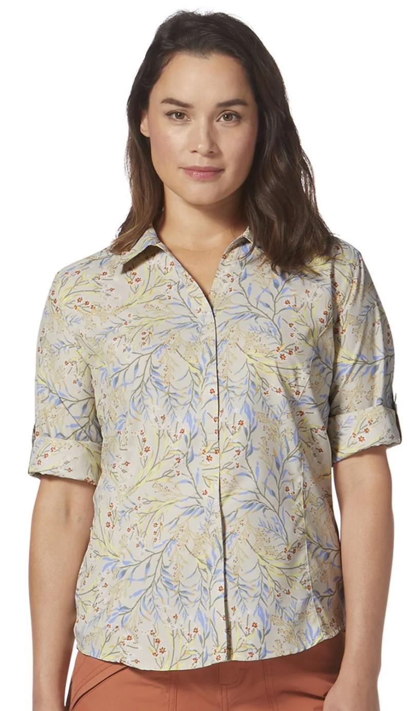 Expedition II Print 3/4 Sleeve - Womens - soapstone miramar print 1