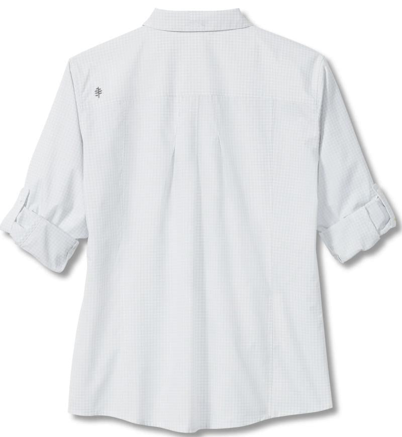 Expedition II Print 3/4 Sleeve - Womens - white ex check 1