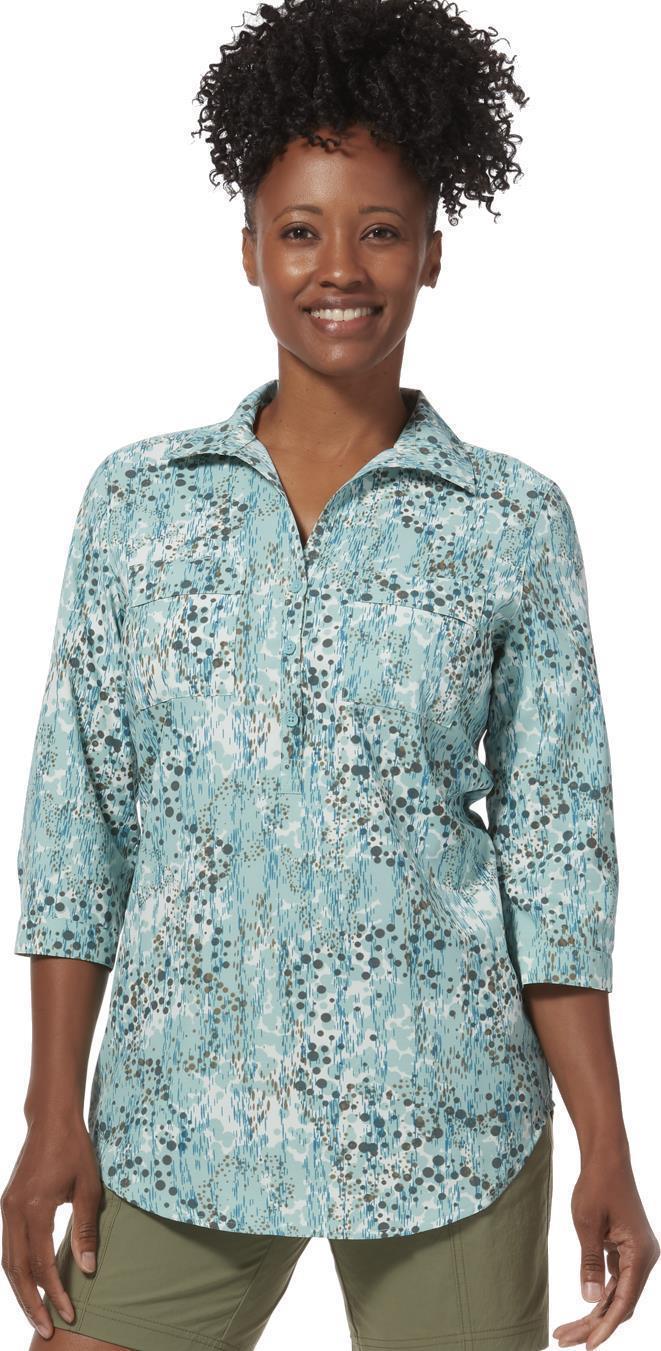 Expedition II Tunic Print - Womens - navy sprig print 1