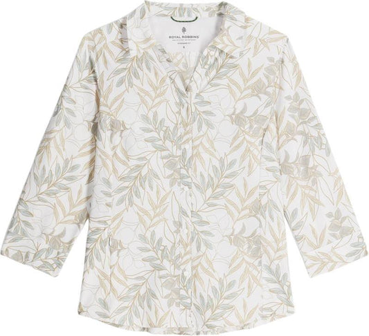 Expedition Pro 3/4 Sleeve - Womens - Ivory Usla Print 1