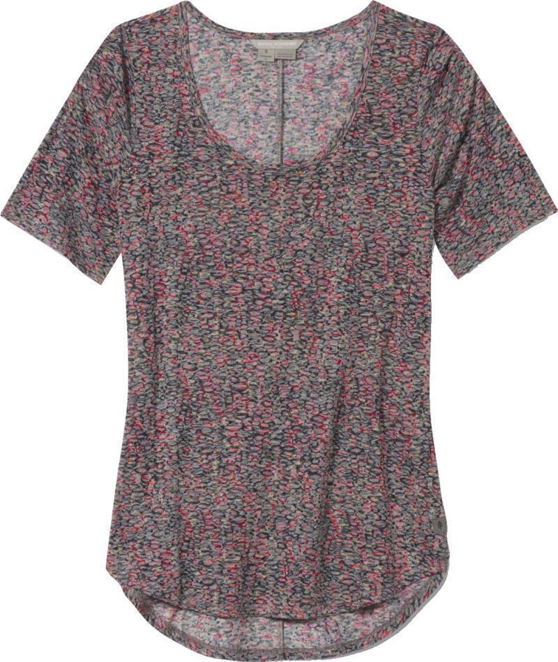 Featherweight Scoop Tee - Womens - Asphalt Makai Print 1