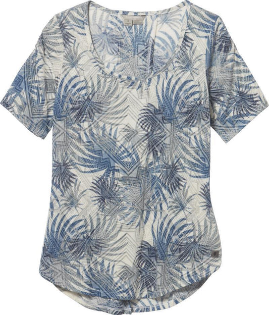 Featherweight Scoop Tee - Womens - Creme Print 1