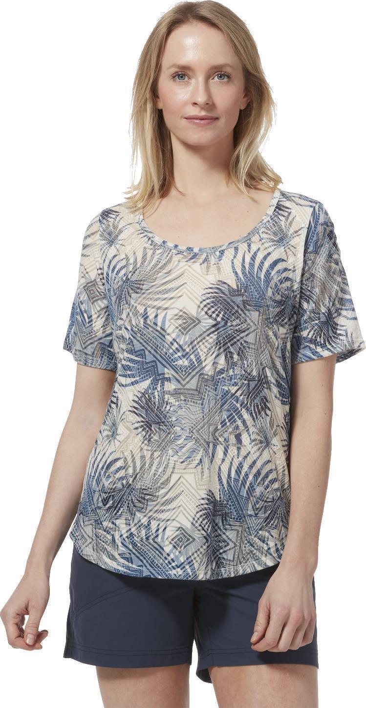 Featherweight Scoop Tee - Womens - Creme Print 2