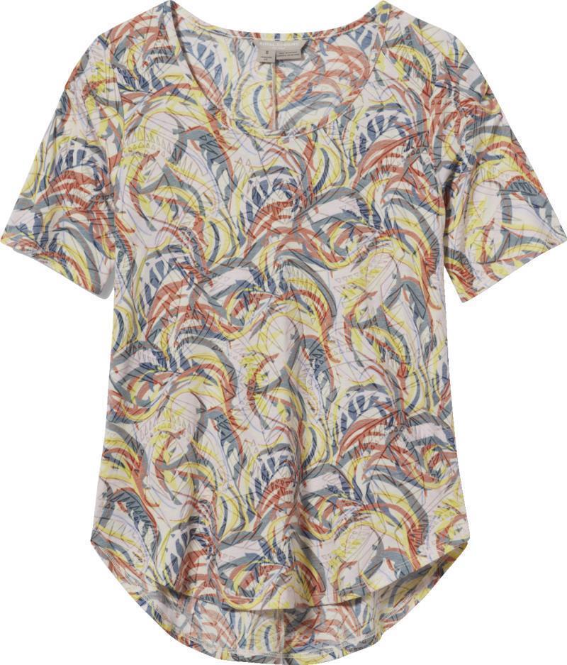 Featherweight Scoop Tee - Womens - Ivory Caulfield Print 1
