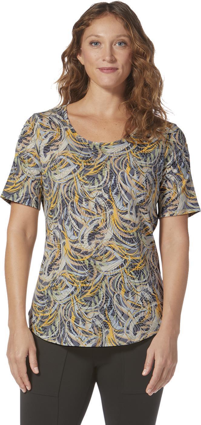 Featherweight Scoop Tee - Womens - Navy Caulfield Print 2