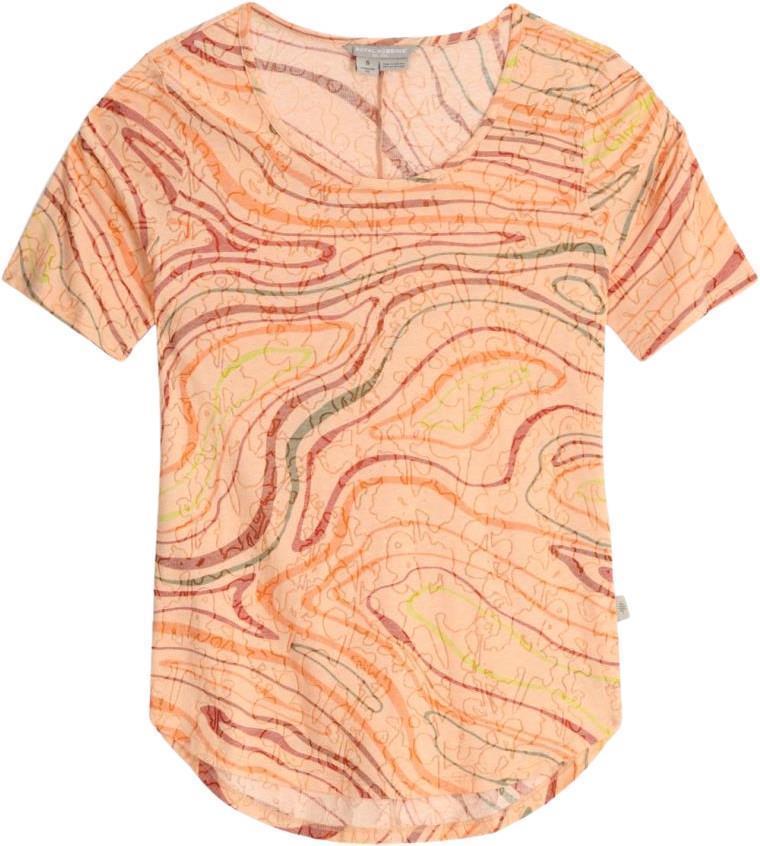Featherweight Scoop Tee - Womens - Pacific Sunset Tidal Print 1
