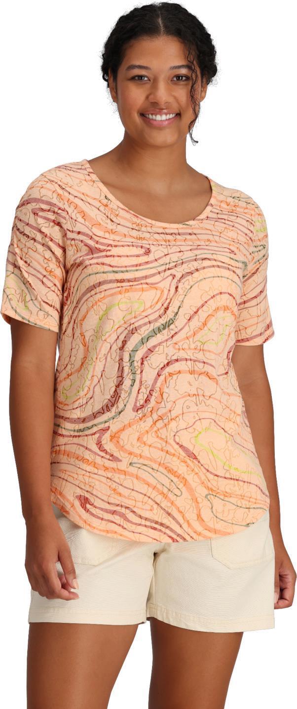 Featherweight Scoop Tee - Womens - Pacific Sunset Tidal Print 2