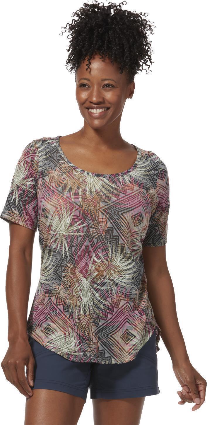 Featherweight Scoop Tee - Womens - Runway Print 2