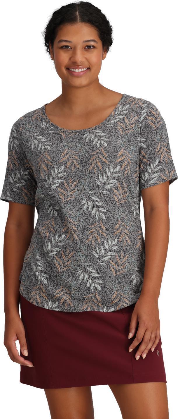 Featherweight Scoop Tee - Womens - Turbulence Usla Print 2