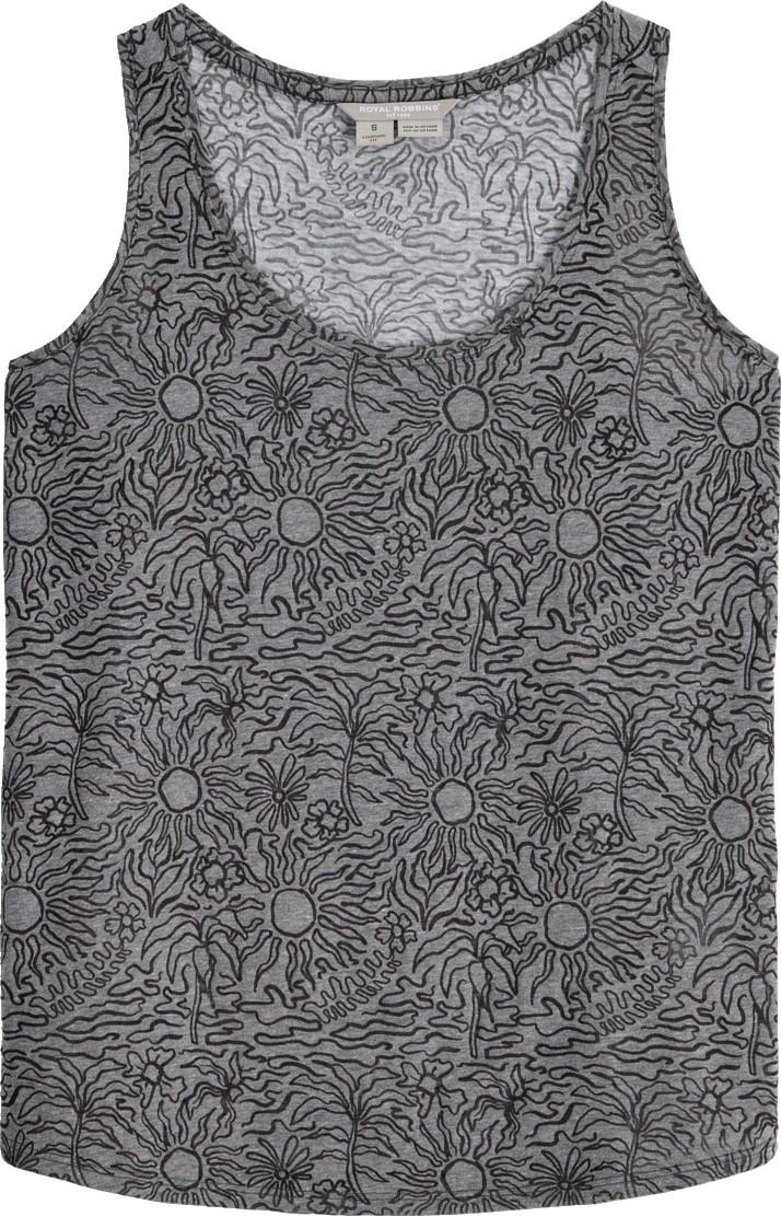 Featherweight Tank - Womens - charcoal heather sunburst print 1
