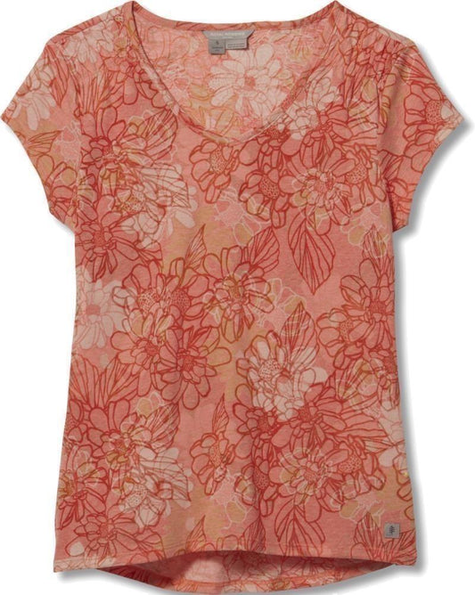 Featherweight Tee - Womens - burnt sienna print 1
