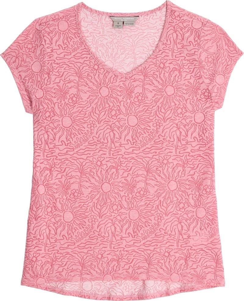Featherweight Tee - Womens - orchid heather sunburst print 1