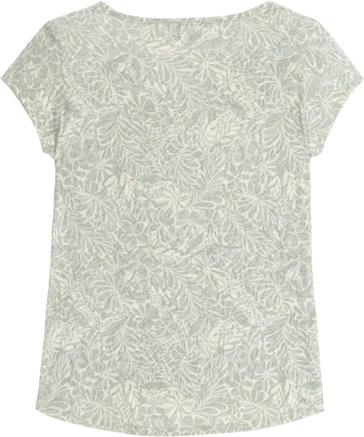 Featherweight Tee - Womens - sage leaf yarrow print 1