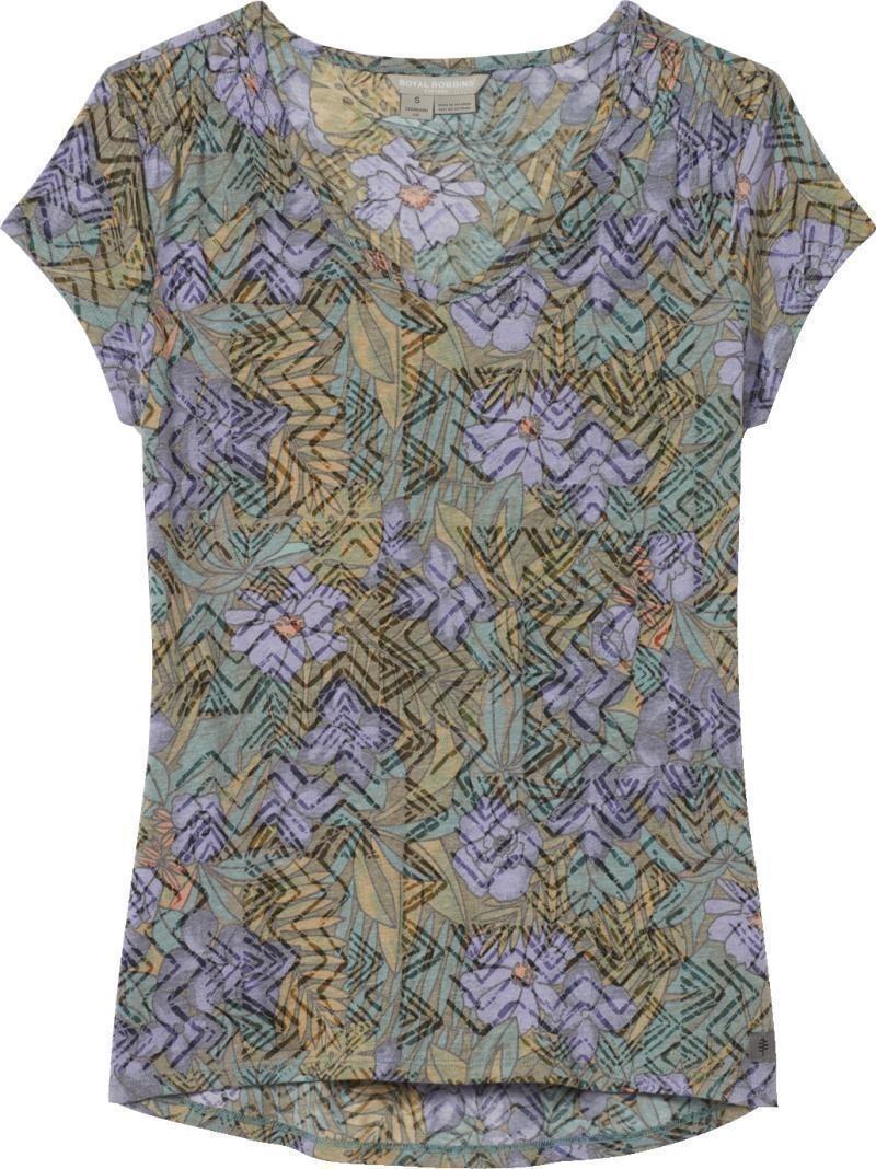 Featherweight Tee - Womens - sea pine mauka print 1