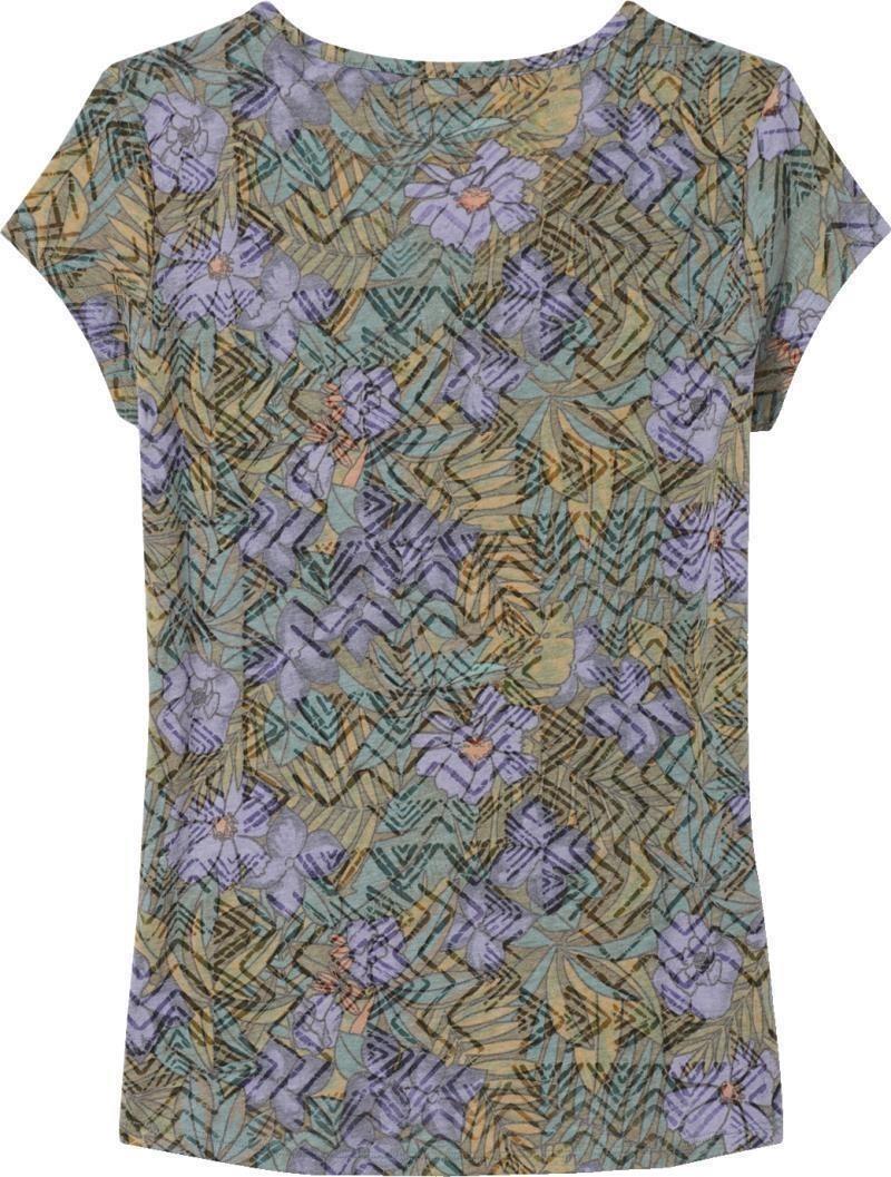 Featherweight Tee - Womens - sea pine mauka print 1