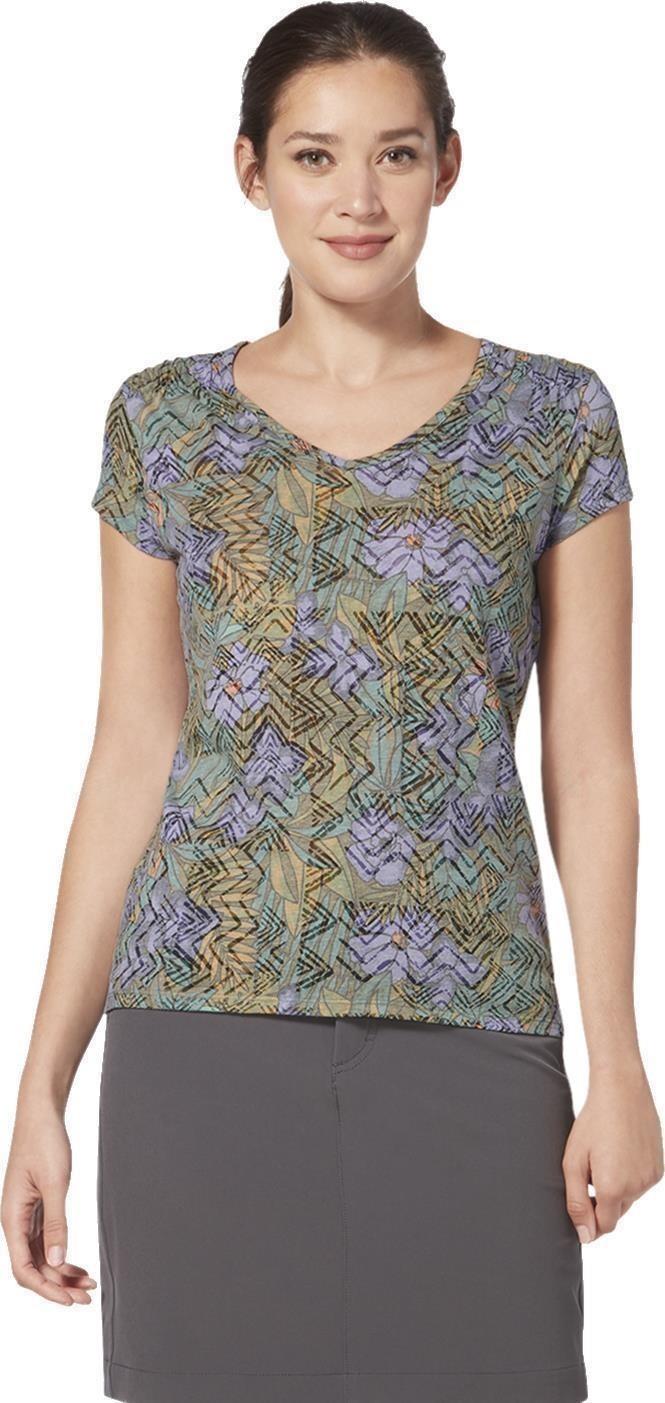 Featherweight Tee - Womens - sea pine mauka print 1